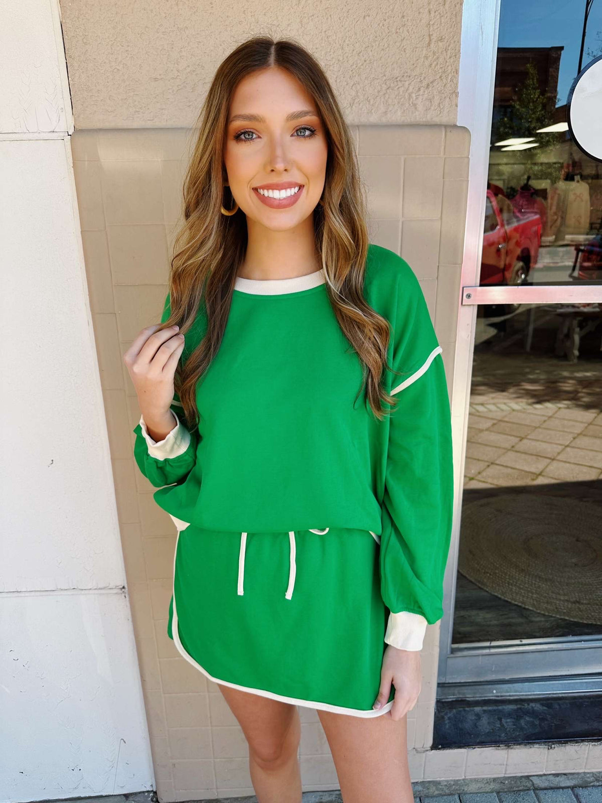 Kelly Green Skort Set