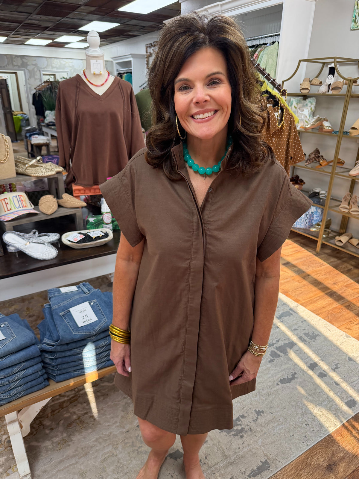 The Brown Mini Dress