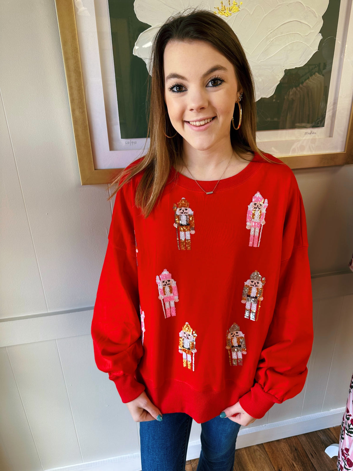 Red Christmas Nutcracker Sweatshirt