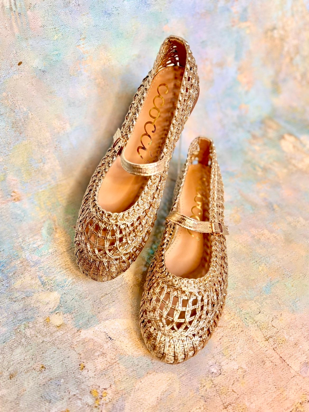 Susan Woven Designed Mary Jane Flat