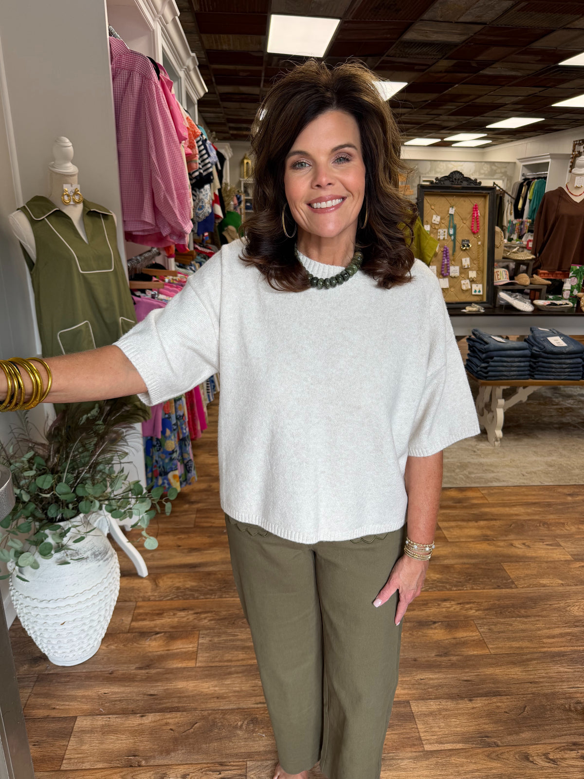 Short Sleeve Sweater Top