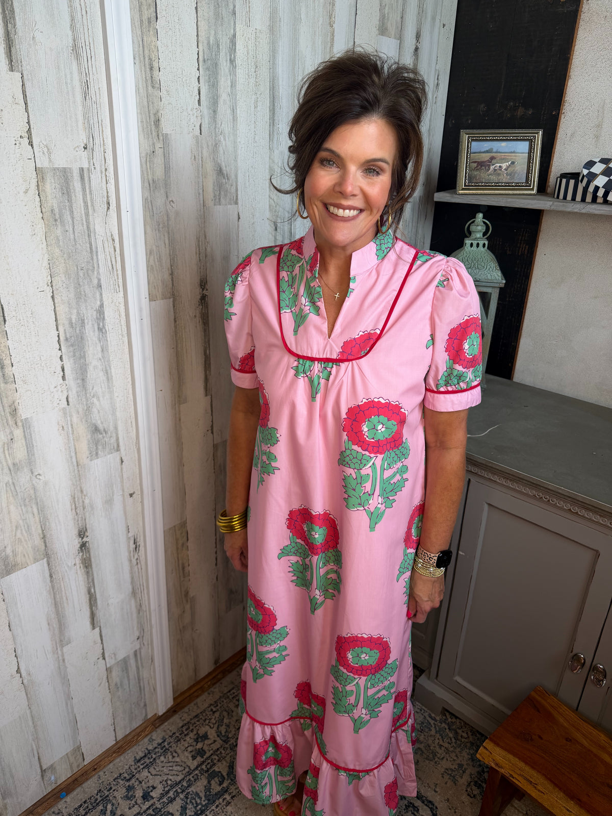 The Pink Floral Midi