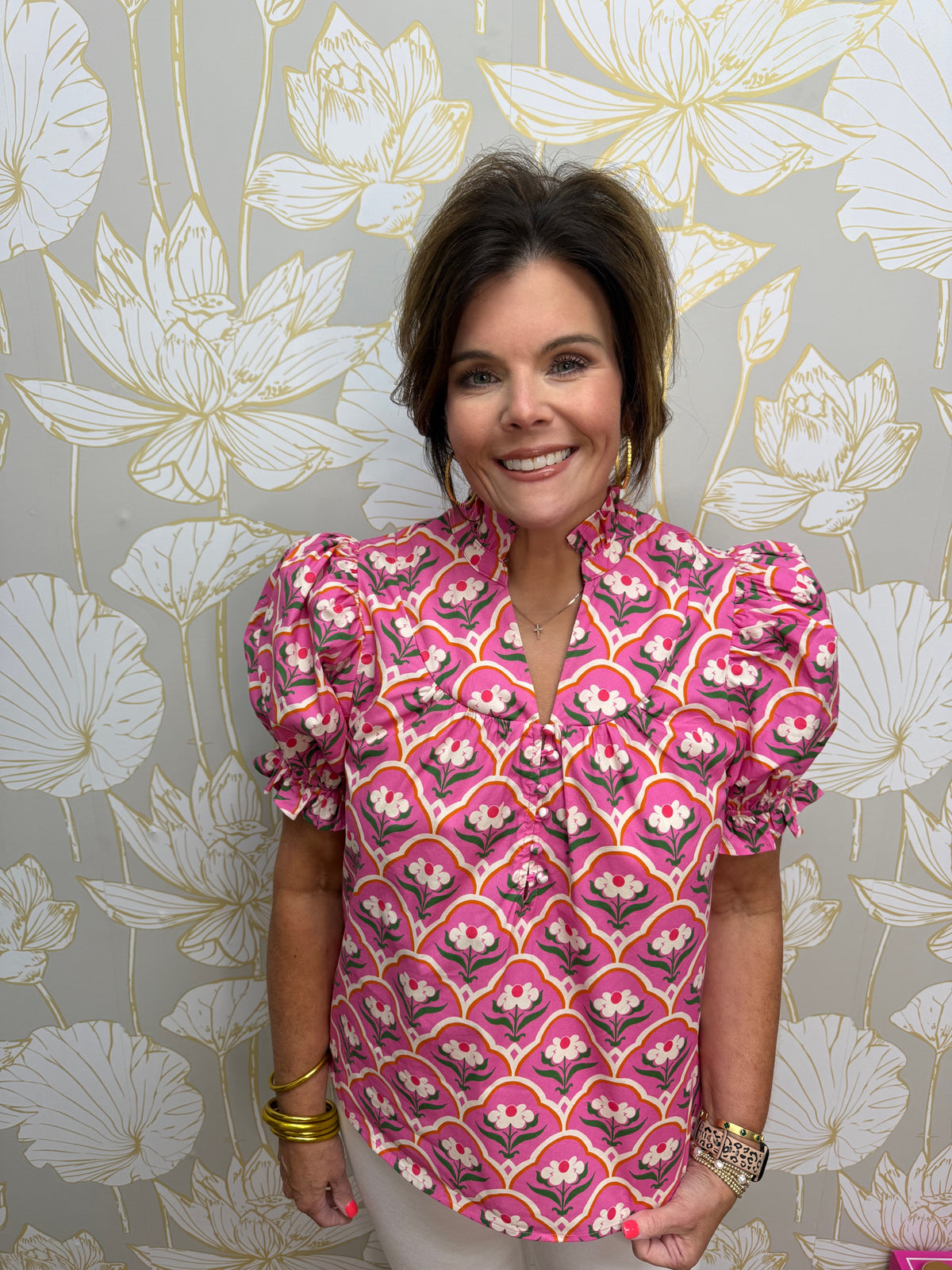 Pink Floral Top
