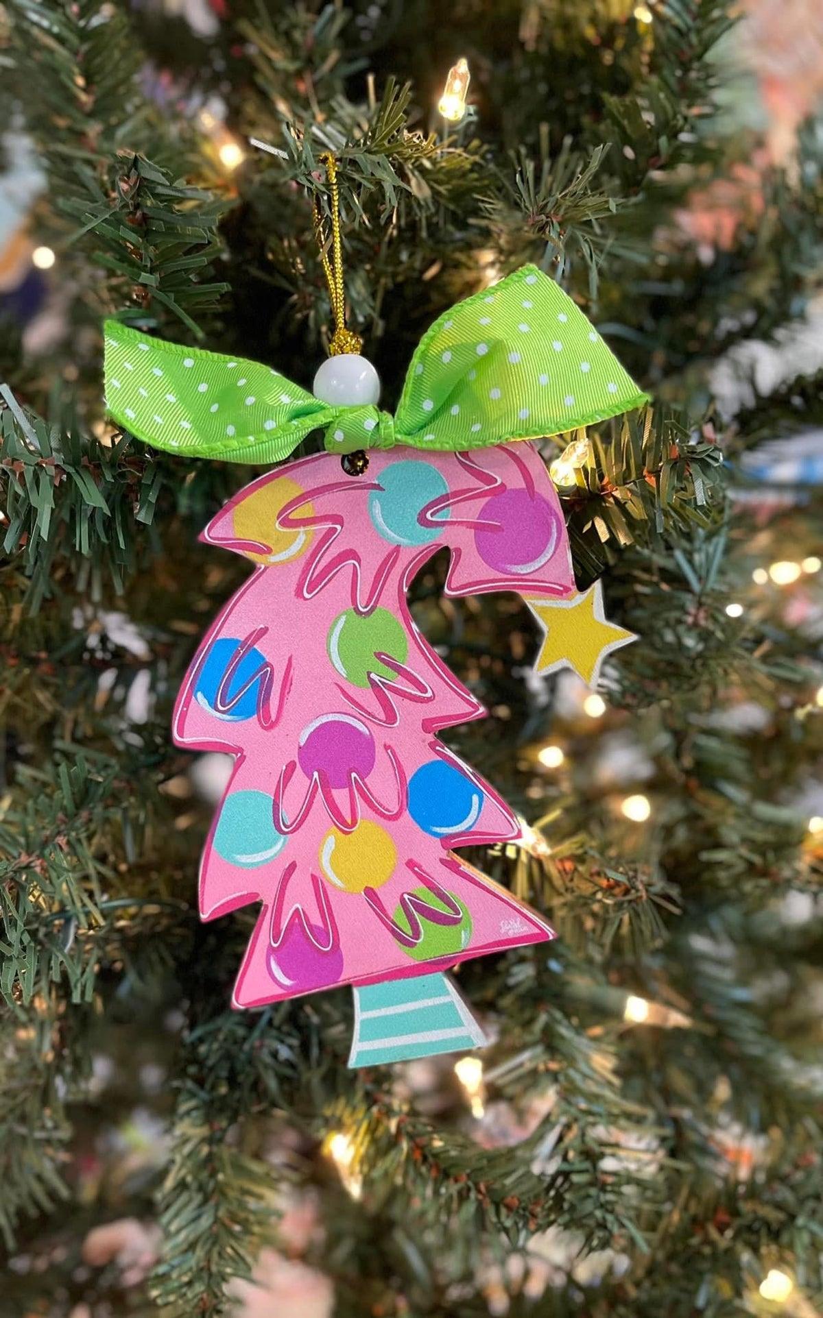 Pink Tree Ornament