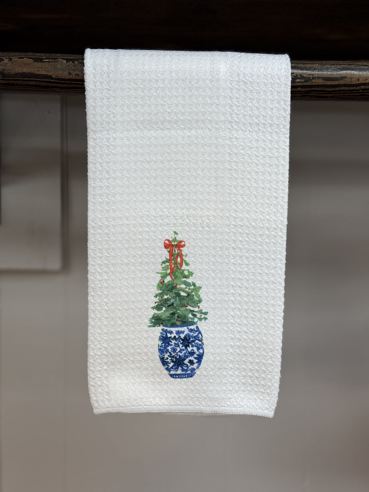 Chinoiserie Christmas Tree Hand Towel