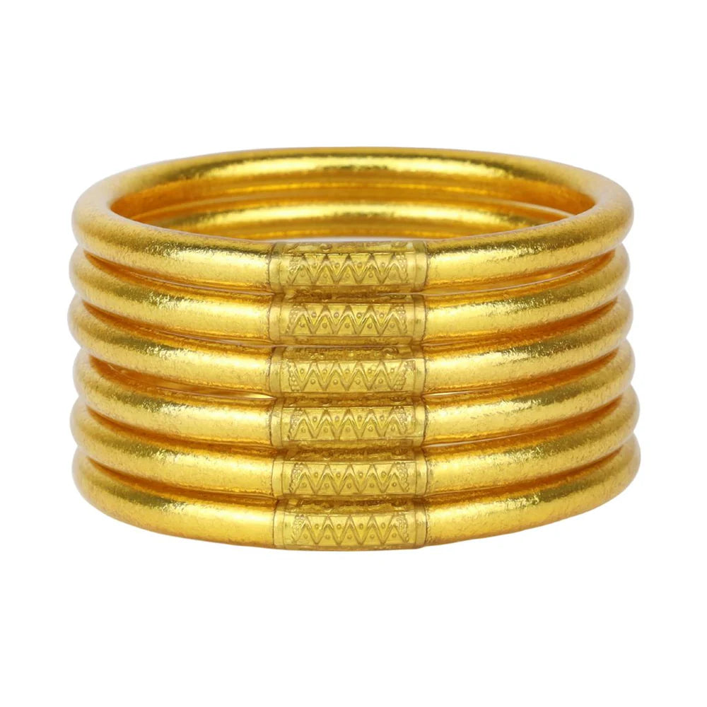 GOLD ALL WEATHER BANGLES® (SET OF 6) - SERENITY PRAYER