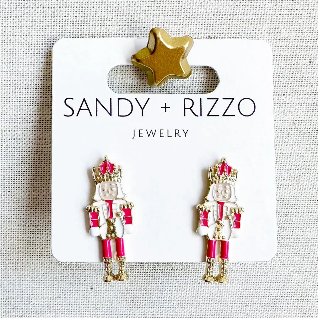 Hot Pink Nutcracker Studs