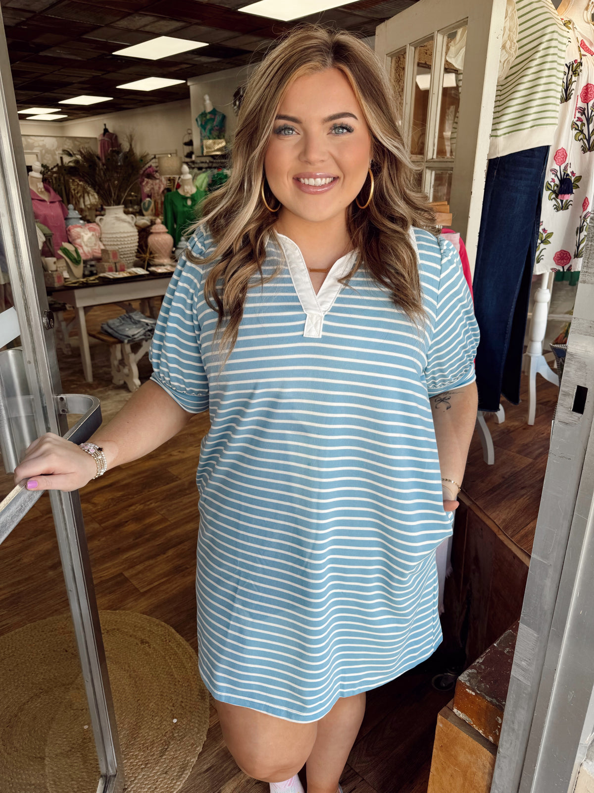 The Blue and White Striped Dress