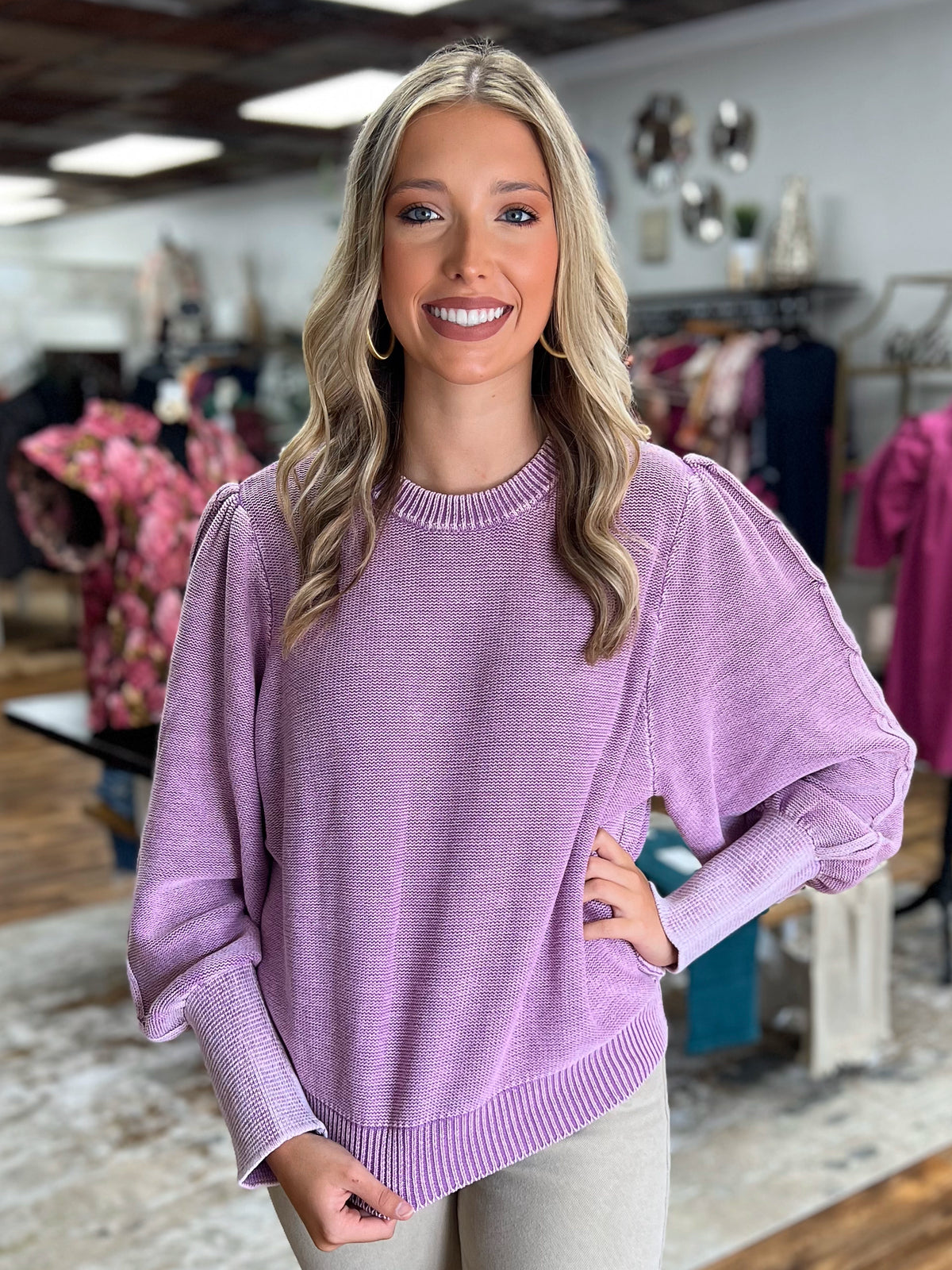 The Everyday Sweater in Orchid