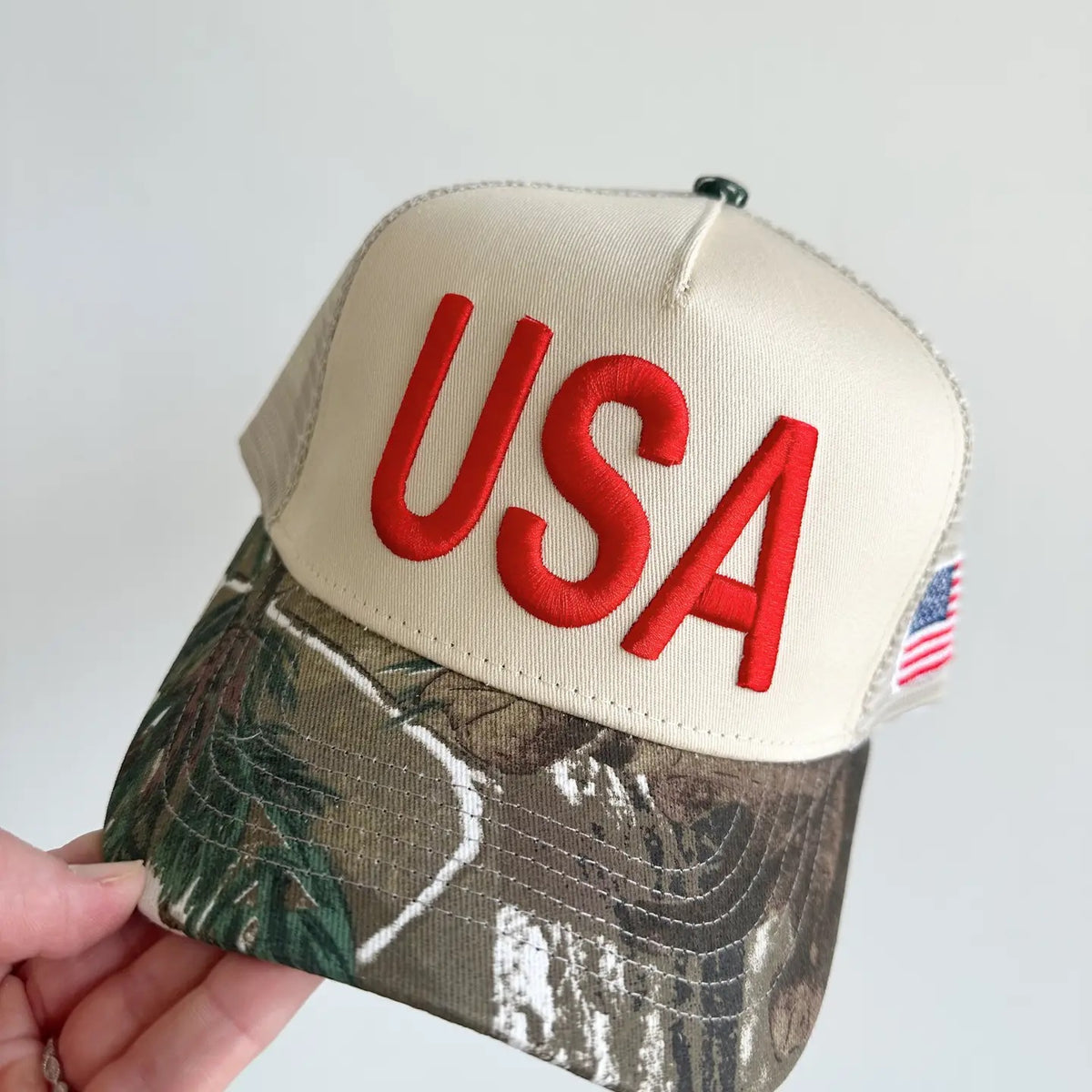USA Vintage Trucker Hat-Camo