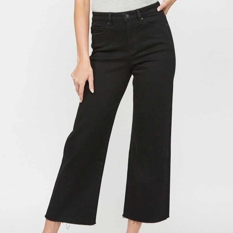 Wide Leg Crop in Black Beauty