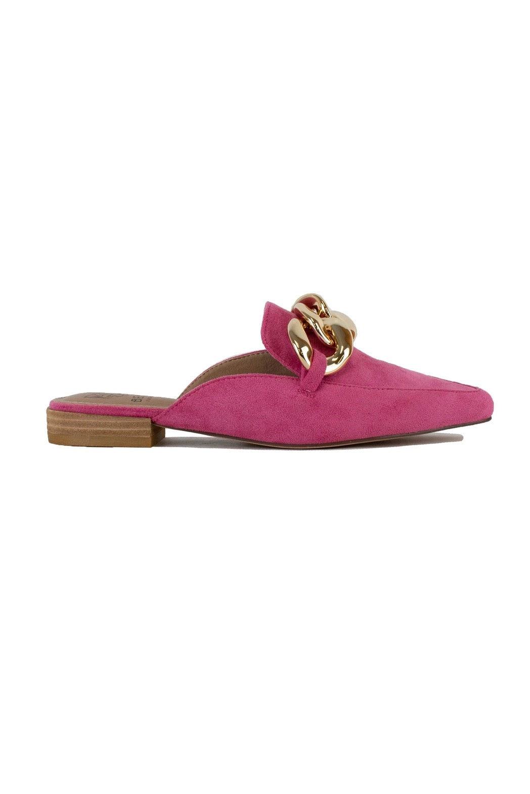 Chain Detail Mules in Pink