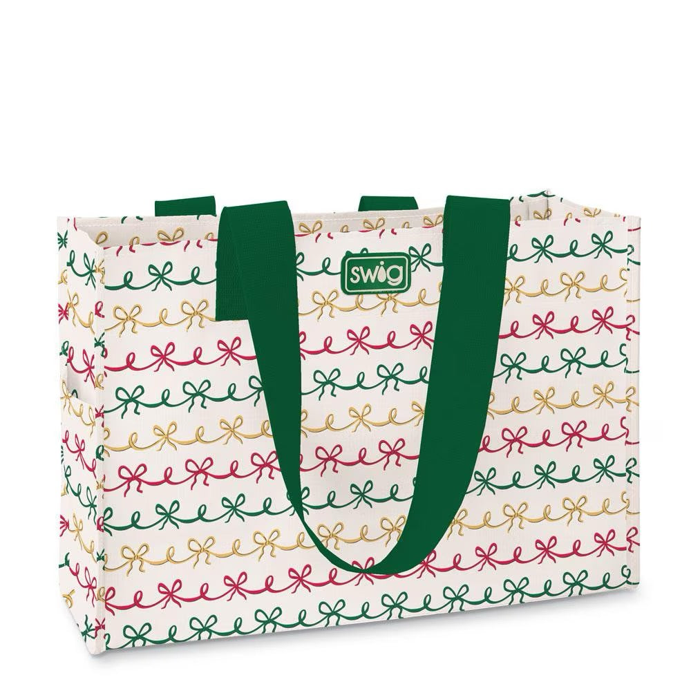 Christmas Bows Reusable Gift Bag (Large)