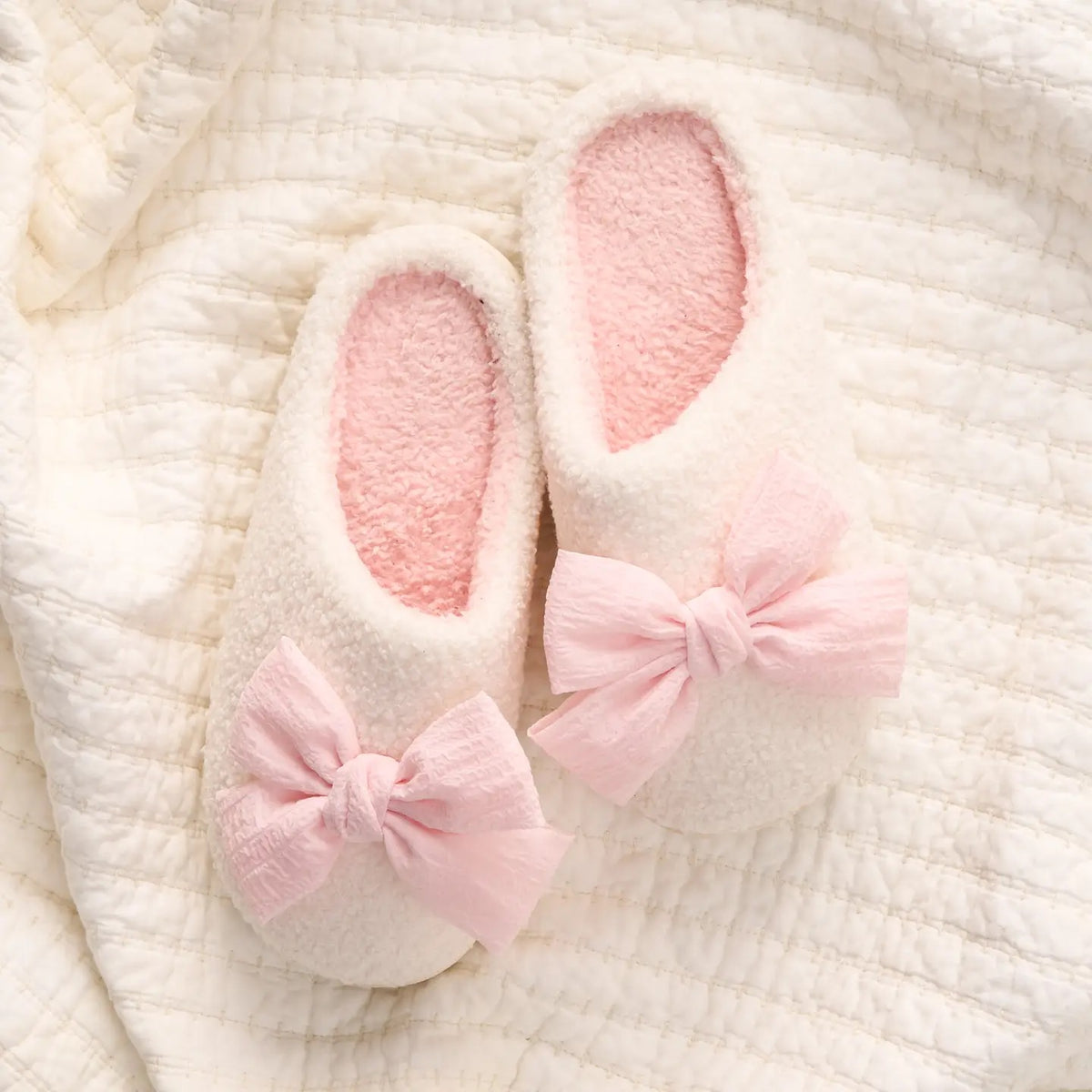 Fuzzy Slippers- Betty Bow