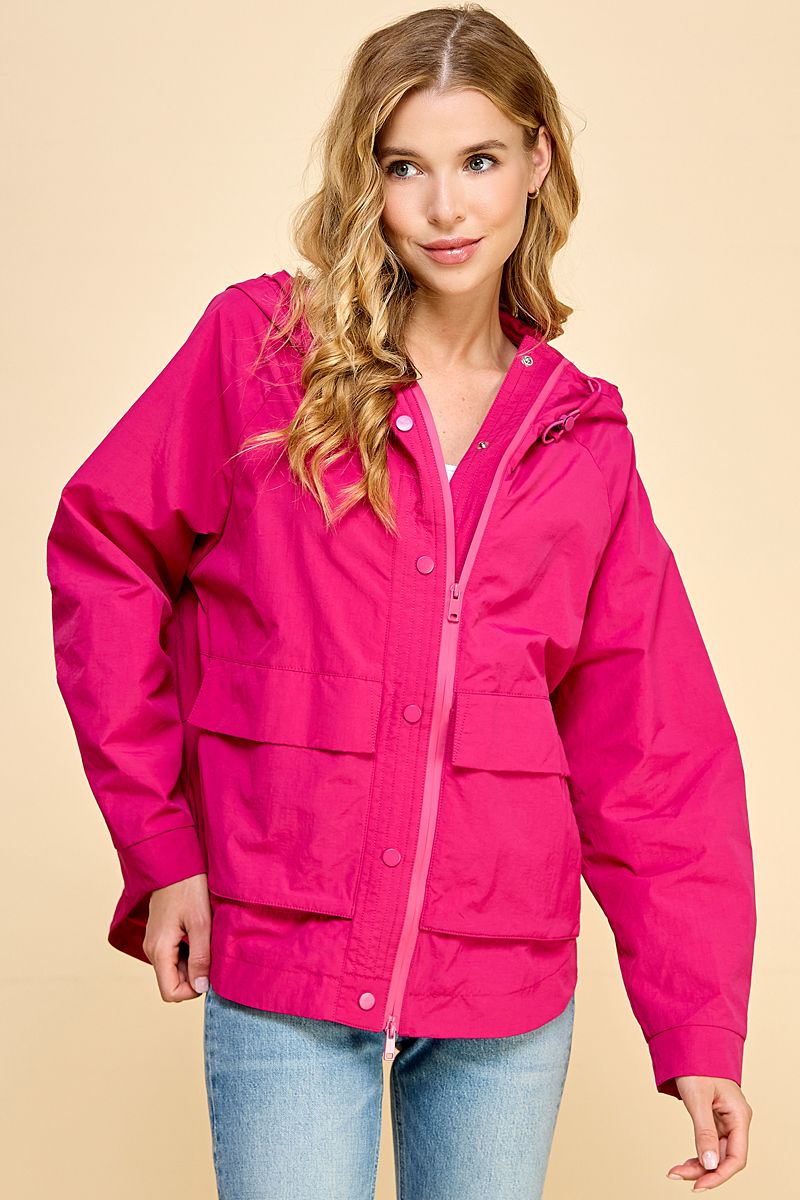 Magenta Windbreaker Jacket