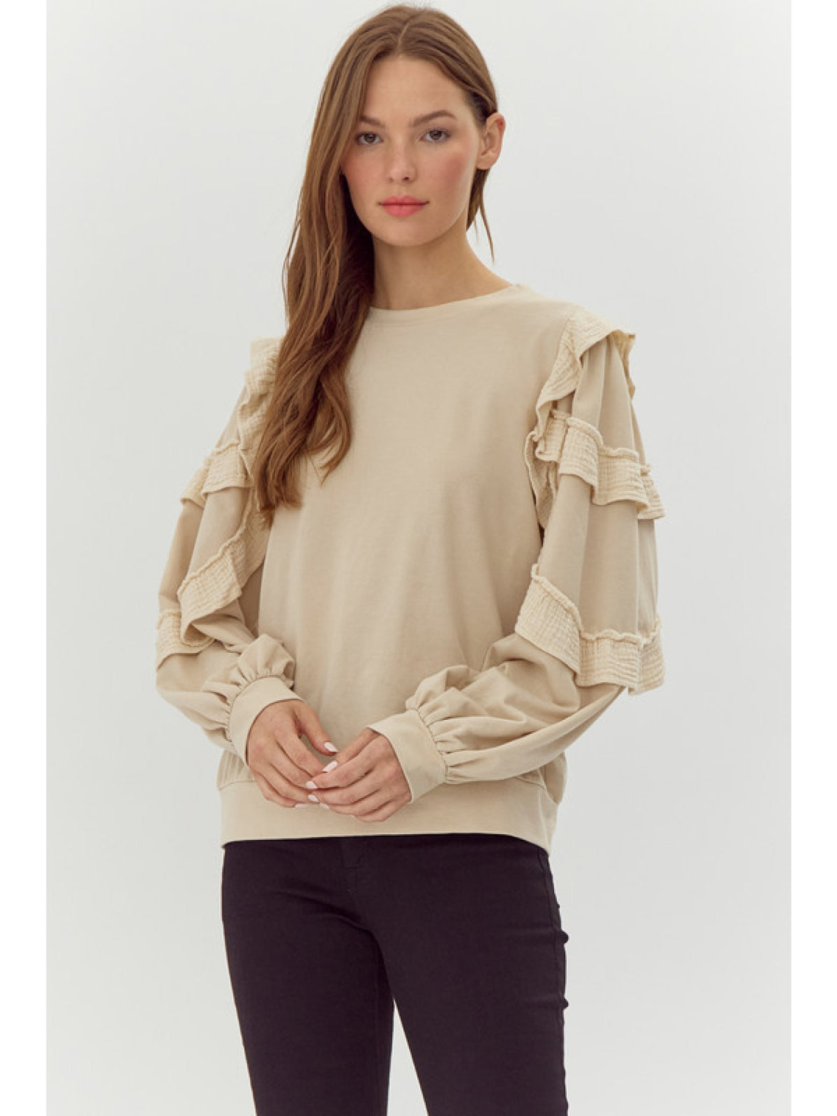 The McKenna Sweatshirt in Beige