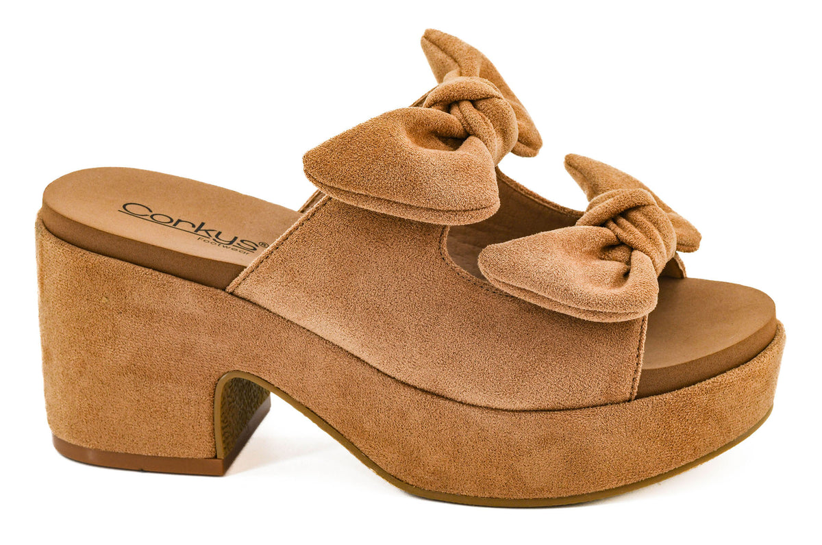 Put a Bow on it Camel Suede Shoes