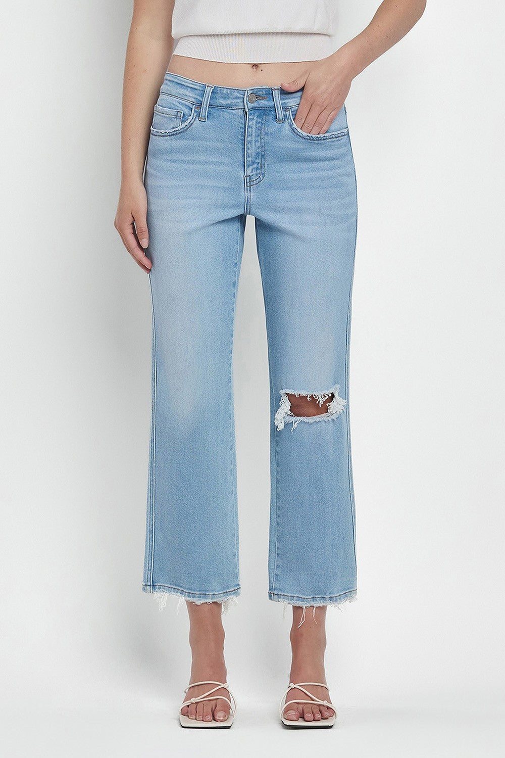 Vervet High Rise Regular Straight Jeans in Fabulously