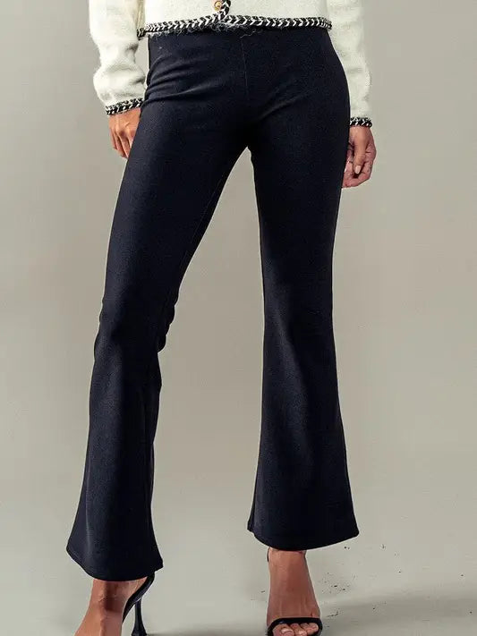 Suited Flare Pants in Black