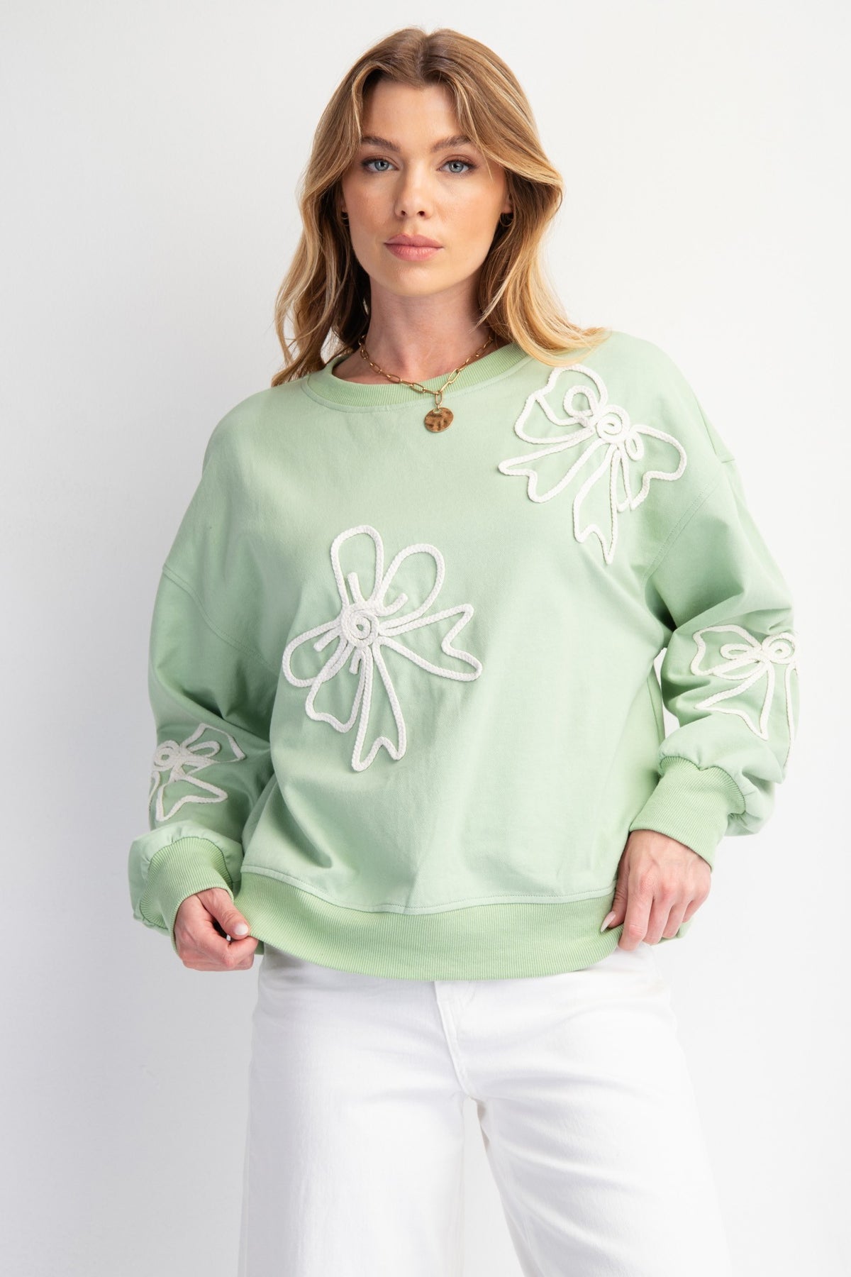 Sage Bow Pullover