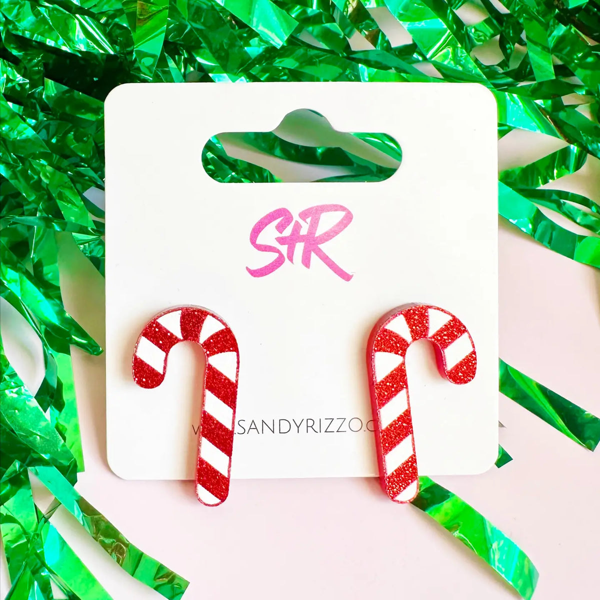 Candy Cane Stud Earrings