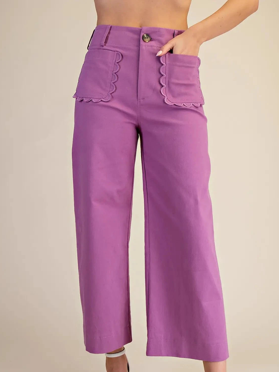 The Scalloped Wide Leg Pants