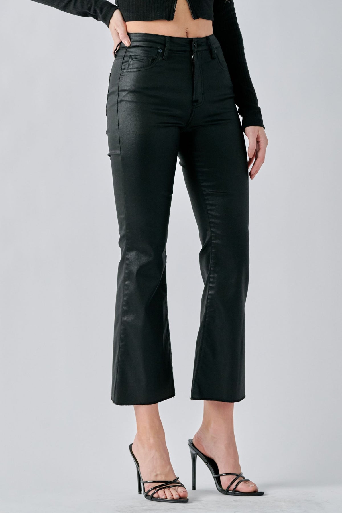 Black Leather Jeans